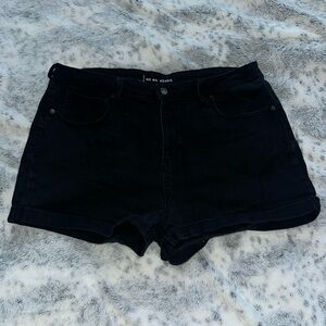 High waisted black shorts